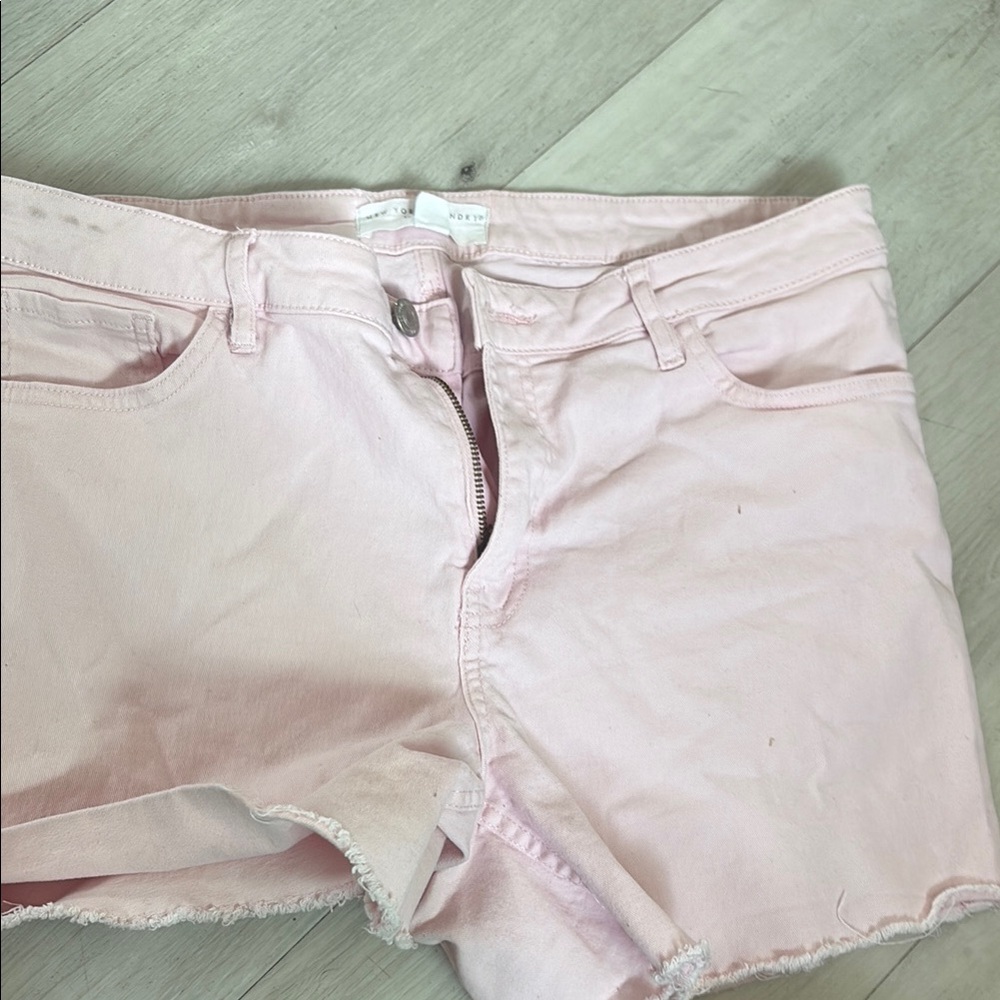 New York Laundry Pink Jean Shorts Cut-Off Style